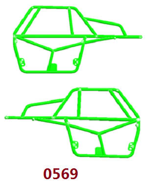 Wltoys 12409 RC Car spare parts left and right roll cage 0569