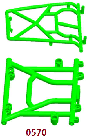 Wltoys 12409 RC Car spare parts front and roof roll cage 0570
