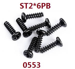 Wltoys 12409 RC Car spare parts screws 2*6 PB 0553