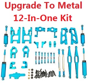 JJRC Q39 Q40 RC Car spare parts upgrade to metal parts group 12-In-One Kit Blue