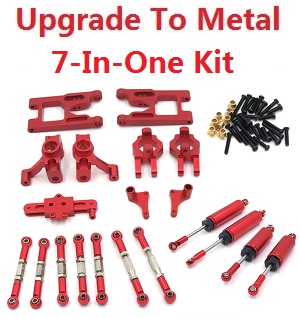 Feiyue FY01 FY02 FY03 FY04 FY05 RC Car spare parts upgrade to metal parts group 7-In-One Kit Red