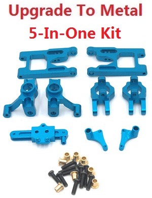 Wltoys 12423 RC Car spare parts upgrade to metal parts group 5-In-One Kit Blue