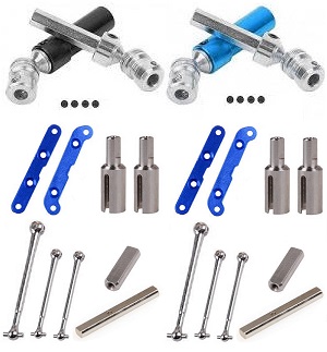 Wltoys 12423 RC Car spare parts rear drive shaft set + differential cup + reinforcing piece + front and central drive shaft + reduction gear shaft + rear axle driving gear shaft 2sets