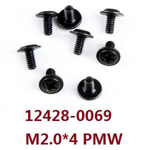 Wltoys 12428 12427 12428-A 12427-A 12428-B 12427-B 12428-C 12427-C RC Car spare parts screws M2.0*4 PMW (0069)