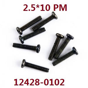 Wltoys 12428 12427 12428-A 12427-A 12428-B 12427-B 12428-C 12427-C RC Car spare parts screws 2.5*10 PM (0102)