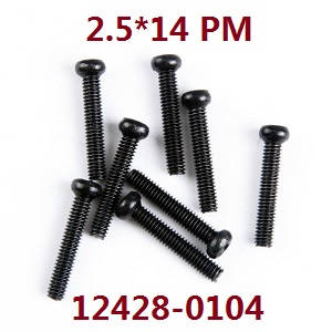 Wltoys 12423 12428 RC Car spare parts screws 2.5*14 PM (0104) - Click Image to Close