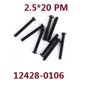 Wltoys 12428 12427 12428-A 12427-A 12428-B 12427-B 12428-C 12427-C RC Car spare parts screws 2.5*20 PM (0106)