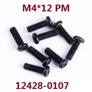 Wltoys 12423 12428 RC Car spare parts screws M4*12 PM (0107)