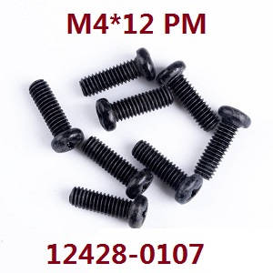 Wltoys 12428 12427 12428-A 12427-A 12428-B 12427-B 12428-C 12427-C RC Car spare parts screws M4*12 PM (0107)