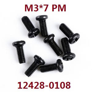 Wltoys 12428 12427 12428-A 12427-A 12428-B 12427-B 12428-C 12427-C RC Car spare parts screws M3*7 PM (0108)