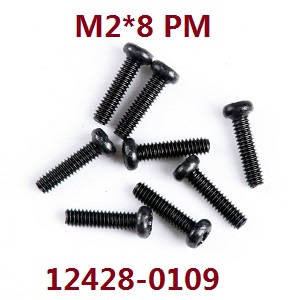 Wltoys 12428 12427 12428-A 12427-A 12428-B 12427-B 12428-C 12427-C RC Car spare parts screws 2*8 PM (0109)