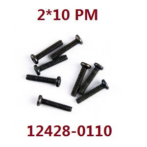 Wltoys 12423 12428 RC Car spare parts screws 2*10 PM (0110) - Click Image to Close