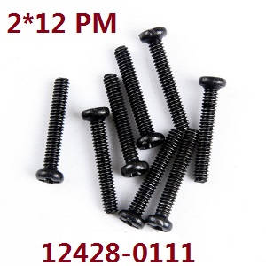 Wltoys 12423 12428 RC Car spare parts screws 2*12 PM (0111)