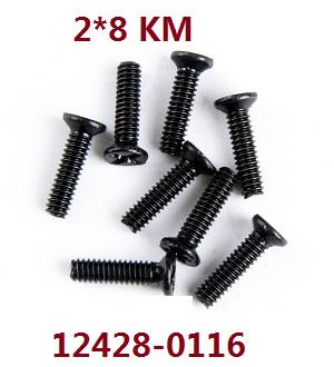 Wltoys 12428 12427 12428-A 12427-A 12428-B 12427-B 12428-C 12427-C RC Car spare parts screws 2*8 KM (0116)