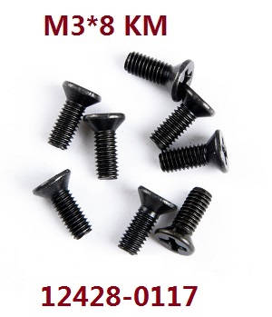 Wltoys 12428 12427 12428-A 12427-A 12428-B 12427-B 12428-C 12427-C RC Car spare parts screws 3*8 KM (0117)