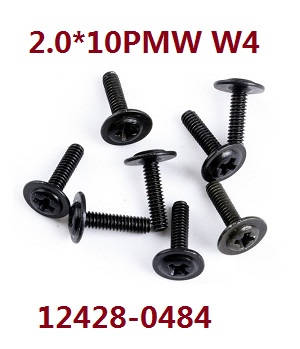 Wltoys 12428 12427 12428-A 12427-A 12428-B 12427-B 12428-C 12427-C RC Car spare parts screws 2.0*10 PMW W4 (0484)