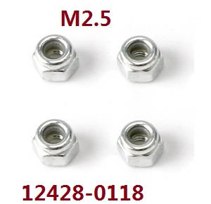 Wltoys 12428 12427 12428-A 12427-A 12428-B 12427-B 12428-C 12427-C RC Car spare parts nut M2.5