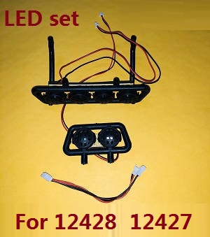 Wltoys 12428 12427 12428-A 12427-A 12428-B 12427-B 12428-C 12427-C RC Car spare parts top and front LED set (For 12428 12427) - Click Image to Close