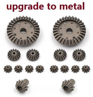 Wltoys 12423 12428 RC Car spare parts differential planet and driven gears set (Metal 16pcs)