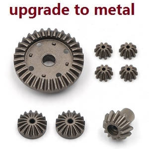 Wltoys 12423 12428 RC Car spare parts differential planet and driven gears set (Metal 8pcs) - Click Image to Close