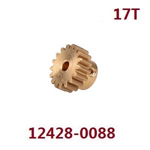 Wltoys 12428 12427 12428-A 12427-A 12428-B 12427-B 12428-C 12427-C RC Car spare parts 17T driven gear on the main motor (0088) - Click Image to Close