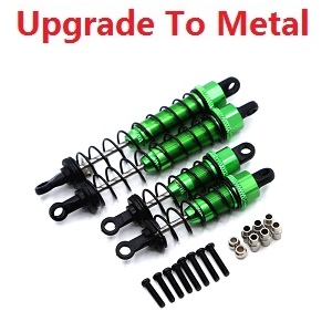 Wltoys 12428 12427 12428-A 12427-A 12428-B 12427-B 12428-C 12427-C RC Car spare parts front suspension and rear shock set (Metal-2) Green