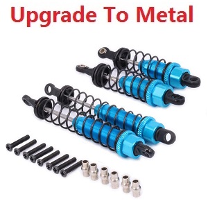 Wltoys 12428 12427 12428-A 12427-A 12428-B 12427-B 12428-C 12427-C RC Car spare parts front suspension and rear shock set (Metal-2) Blue
