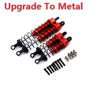 Wltoys 12428 12427 12428-A 12427-A 12428-B 12427-B 12428-C 12427-C RC Car spare parts front suspension and rear shock set (Metal-2) Red