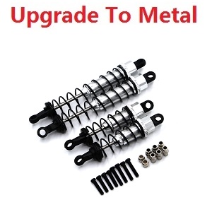 Wltoys 12428 12427 12428-A 12427-A 12428-B 12427-B 12428-C 12427-C RC Car spare parts front suspension and rear shock set (Metal-2) Silver
