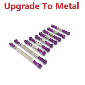 Wltoys 12428 12427 12428-A 12427-A 12428-B 12427-B 12428-C 12427-C RC Car spare parts steering rod, arm lever and rear axle rod set (Metal) Purple