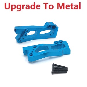 Wltoys 12428 12427 12428-A 12427-A 12428-B 12427-B 12428-C 12427-C RC Car spare parts left and right rear suspension frame (Metal) Blue - Click Image to Close