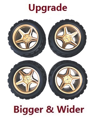 Wltoys 12429 RC Car spare parts upgrade tires 4pcs Gold more bigger and wider