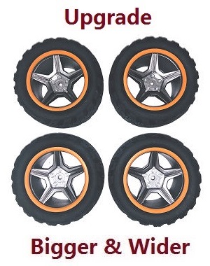 Wltoys 12429 RC Car spare parts upgrade tires 4pcs Orange more bigger and wider