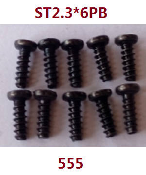 Wltoys 12429 RC Car spare parts screws ST2.3*6 PB (555)