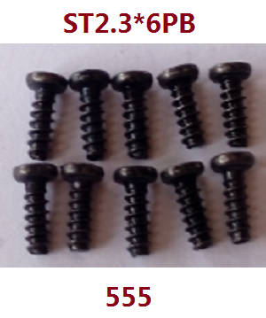 Wltoys 12429 RC Car spare parts screws ST2.3*6 PB (555) Wltoys 12429 RC Car spare parts screws ST2.3*6 PB (555)