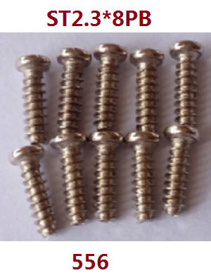 Wltoys 12429 RC Car spare parts screws ST2.3*8 PB (556) - Click Image to Close