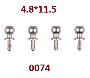 Wltoys 12429 RC Car spare parts ball screws 4.8*11.5 (0074) - Click Image to Close