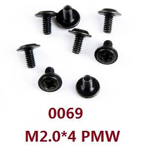 Wltoys 12429 RC Car spare parts screws M2.0*4 PMW (0069)