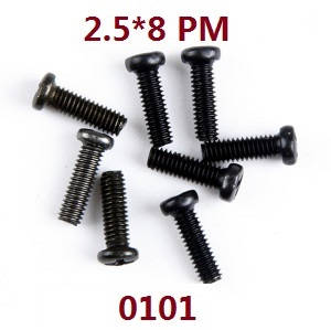 Wltoys 12429 RC Car spare parts screws 2.5*8 PM (0101) - Click Image to Close