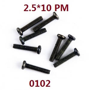 Wltoys 12429 RC Car spare parts screws 2.5*10 PM (0102) - Click Image to Close
