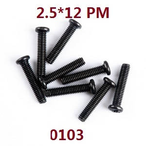 Wltoys 12429 RC Car spare parts screws 2.5*12 PM (0103) - Click Image to Close