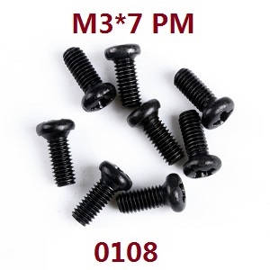 Wltoys 12429 RC Car spare parts screws M3*7 PM (0108) - Click Image to Close