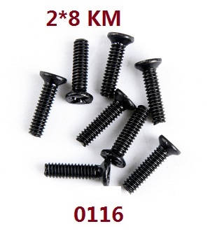 Wltoys 12429 RC Car spare parts screws 2*8 KM (0116)