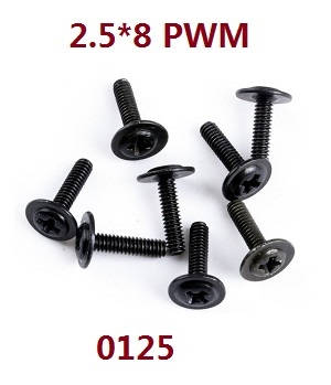 Wltoys 12429 RC Car spare parts screws 2.5*8 PWM (0125) - Click Image to Close