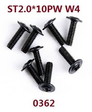 Wltoys 12429 RC Car spare parts screws ST2.0*10PW W4 (0362)