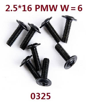 Wltoys 12429 RC Car spare parts screws 2.5*16 PMW W=6 (0325)