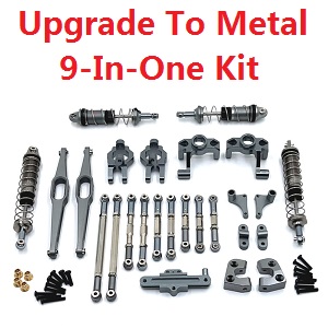 Wltoys 12429 RC Car spare parts upgrade to metal parts group 9-In-One Kit Titanium color