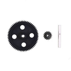 Wltoys 12429 RC Car spare parts reduction big gear and driven gear (Metal) - Click Image to Close