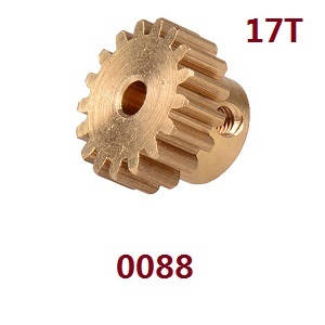 Wltoys 12429 RC Car spare parts 17T driven gear on the main motor (0088) - Click Image to Close