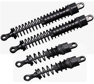 Wltoys 12429 RC Car spare parts front suspension and rear shock set (Black head) - Click Image to Close